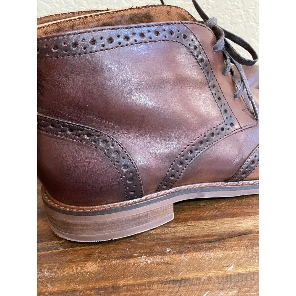 Blake McKay M‑Reid‎ Brown Leather Wingtip Chukka Boots Size 9.5 Lace‑Up